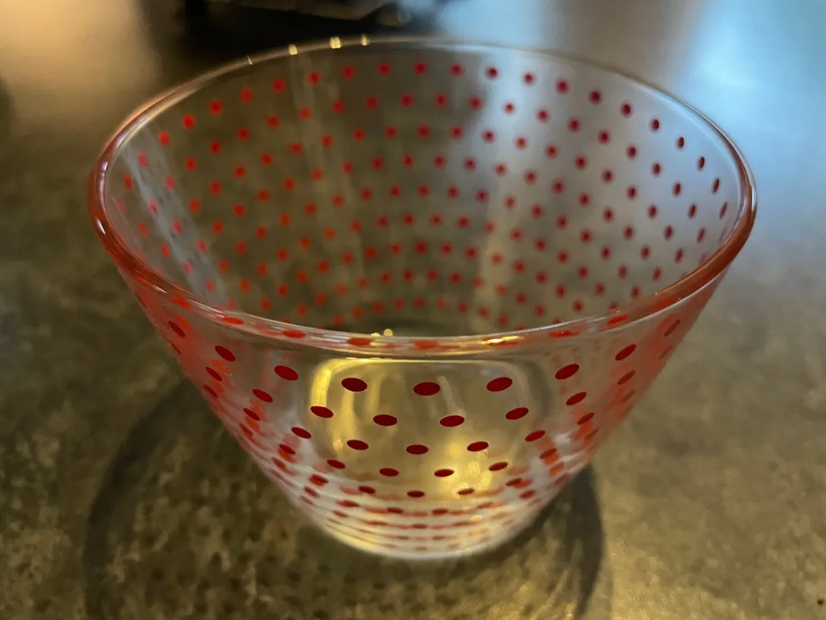 Decorative glass plate & small bowl - Image 2