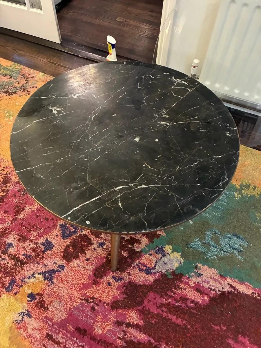 Granite coffee table with glass top (removable) - Image 3