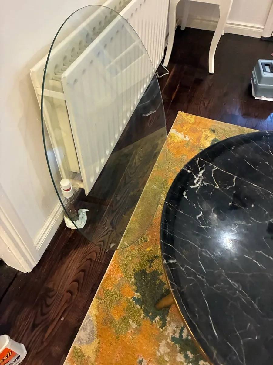 Granite coffee table with glass top (removable) - Image 4