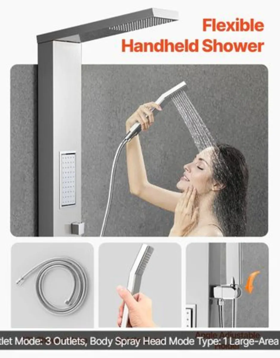 Shower Panel Tower System with Rainfall Shower - Image 2