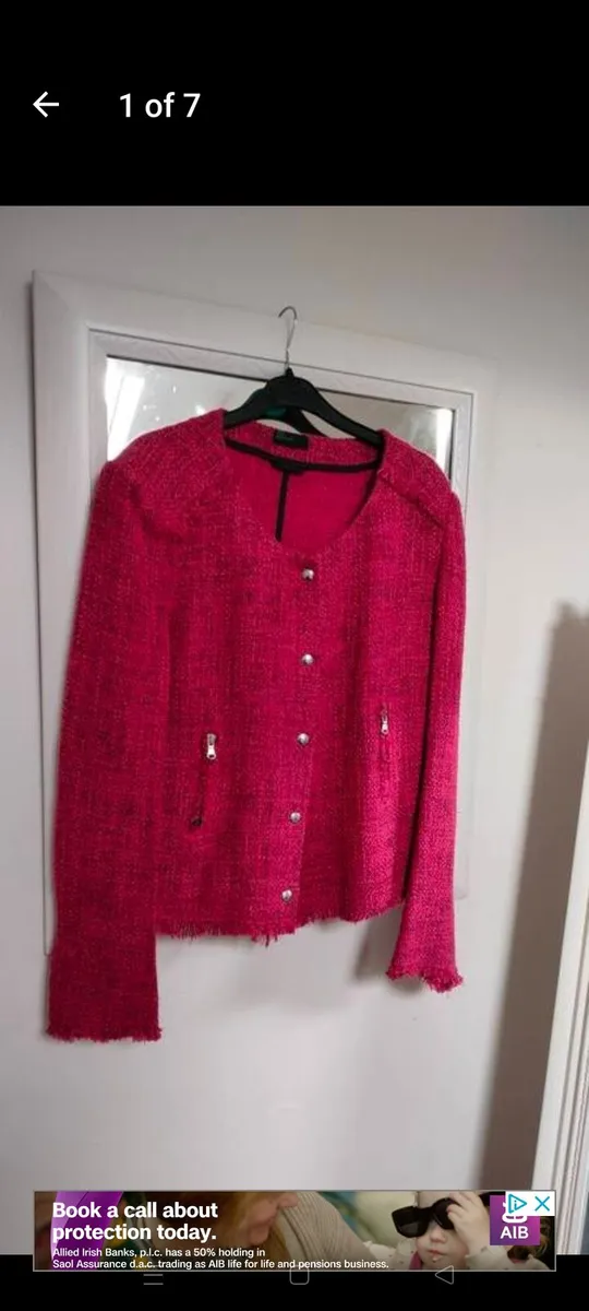 Ladies Benetton Jacket. Unusual make more dark pin - Image 1