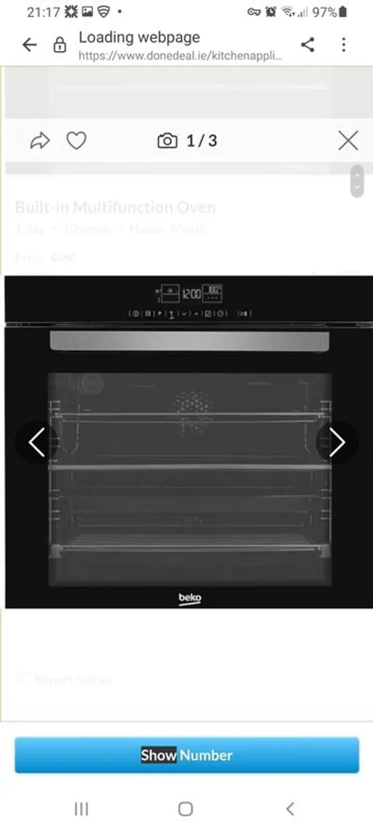 Beko built in multifunction oven - Image 1