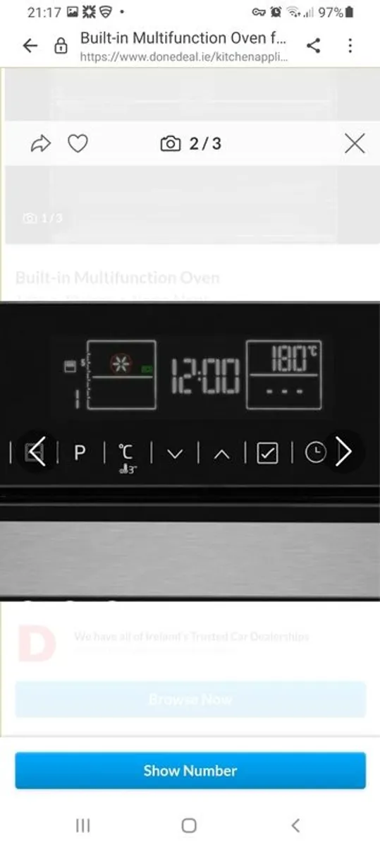 Beko built in multifunction oven - Image 2