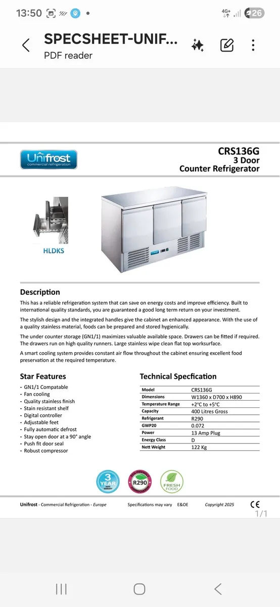 REFRIGERATION &CATERING EQUIPMENT - Image 1
