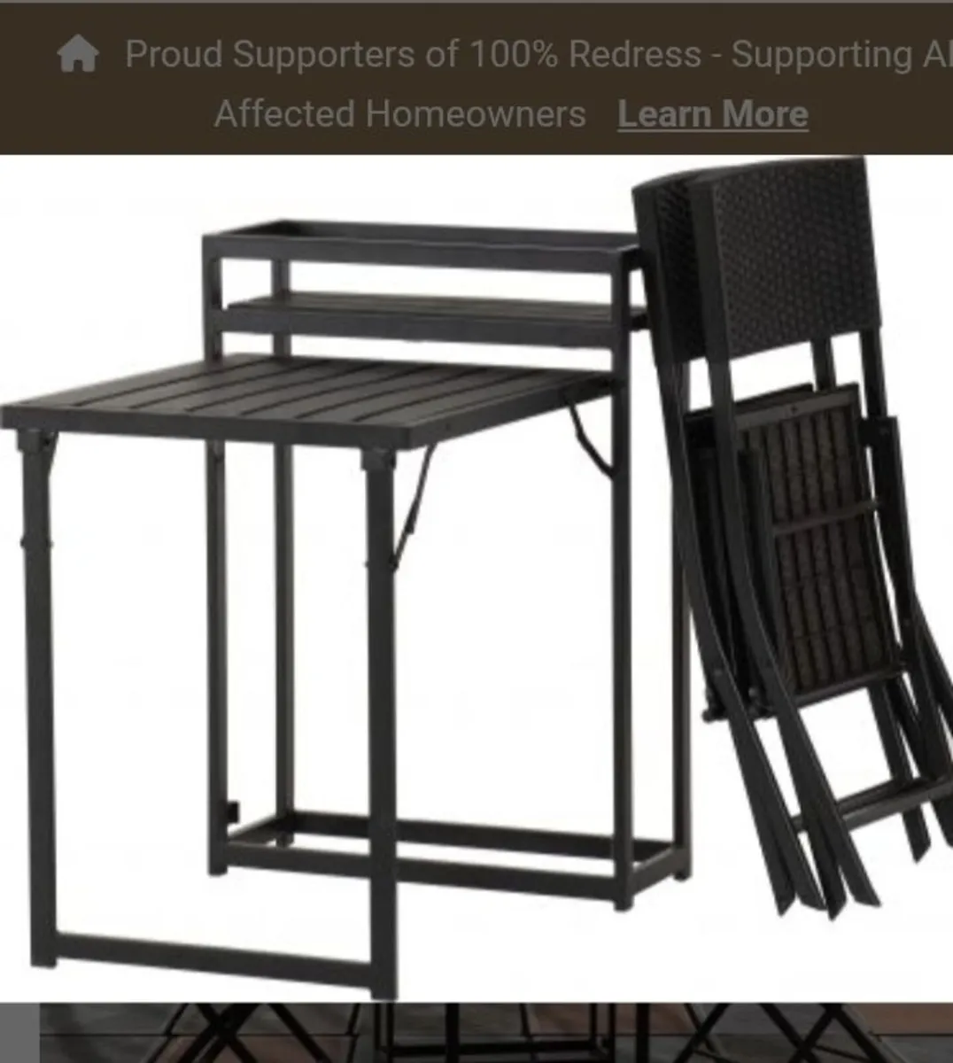 Foldaway Patio Bistro Set
