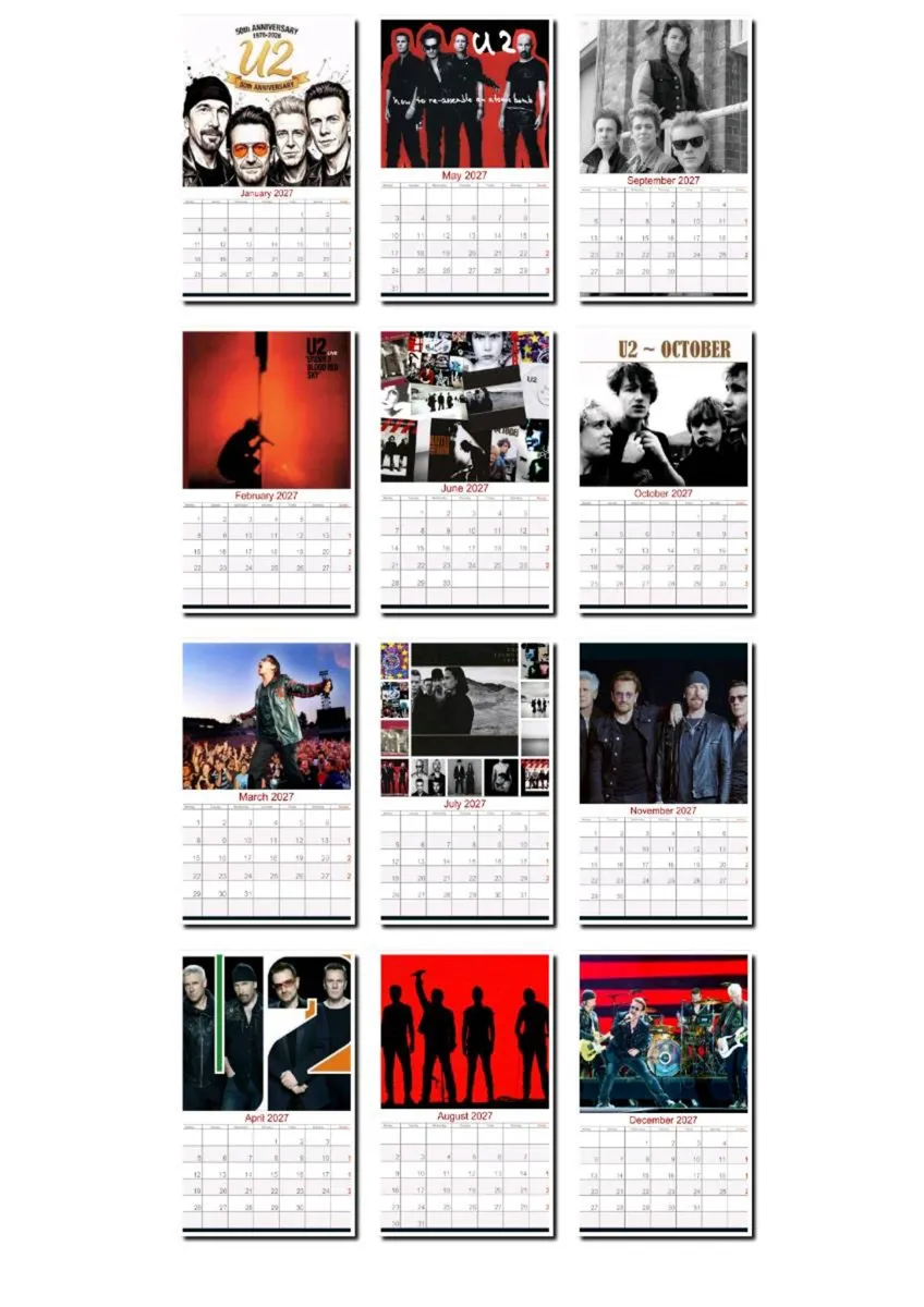 50 YEARS OF U2 -2027 CALENDAR . - Image 2