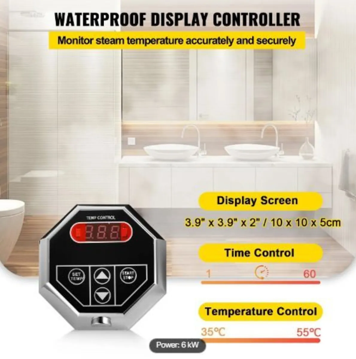 6KW Sauna Bath Steamer - Image 4