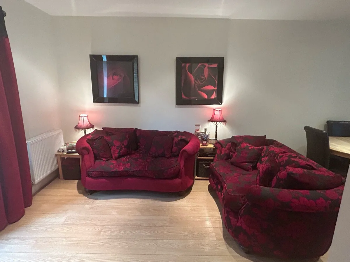 Gorgeous Burgundy 2-Seater Sofas – Pair of 2 - Image 3