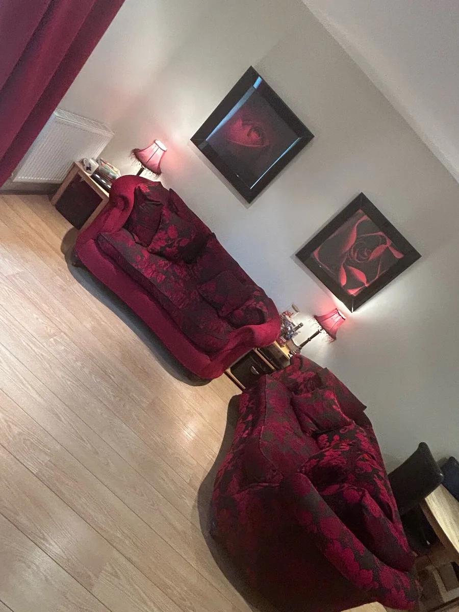 Gorgeous Burgundy 2-Seater Sofas – Pair of 2 - Image 4