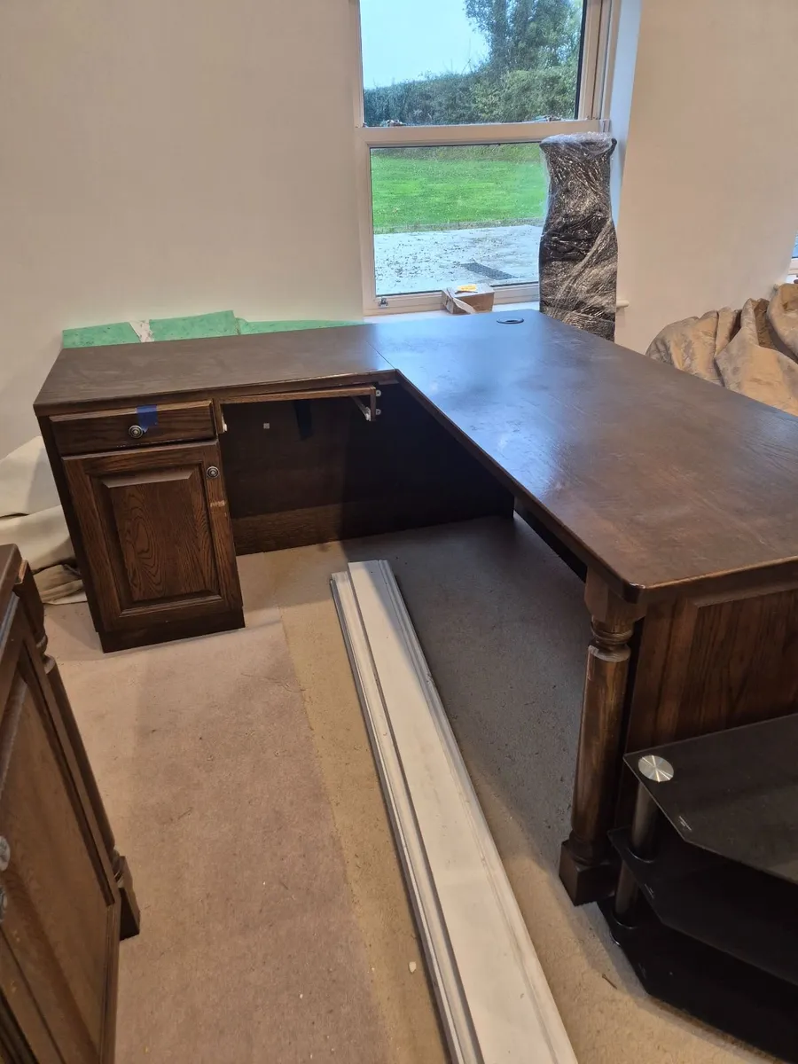Office Desk with Wall Unit. Office Chair included. - Image 4