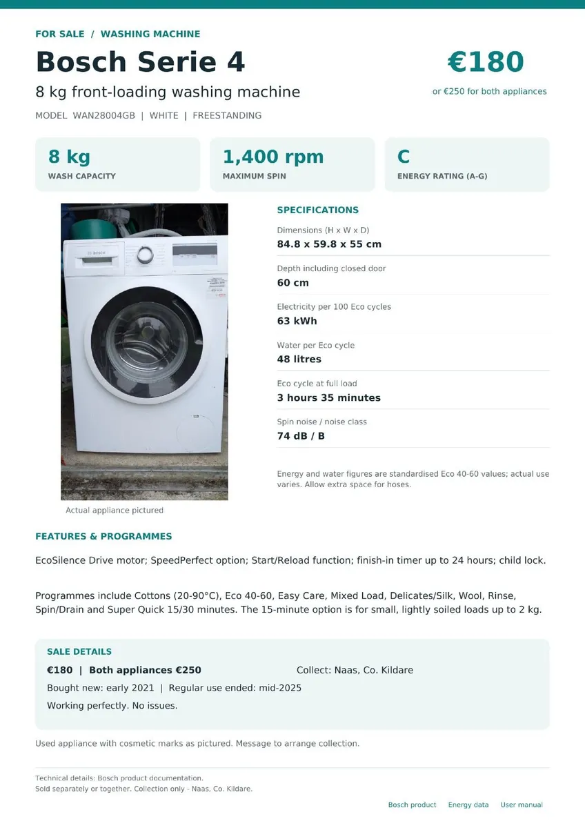 Washing machine and dryer - Image 1
