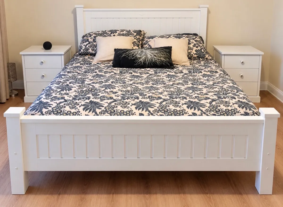 White King Size Bedroom Furniture Set – 6 Pieces - Image 1