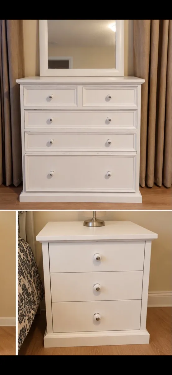 White King Size Bedroom Furniture Set – 6 Pieces - Image 2