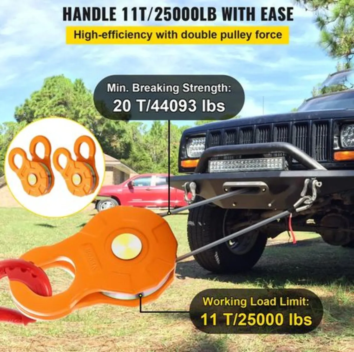 Snatch Block, 11T/25,000 LBS Working Load Limit, - Image 3