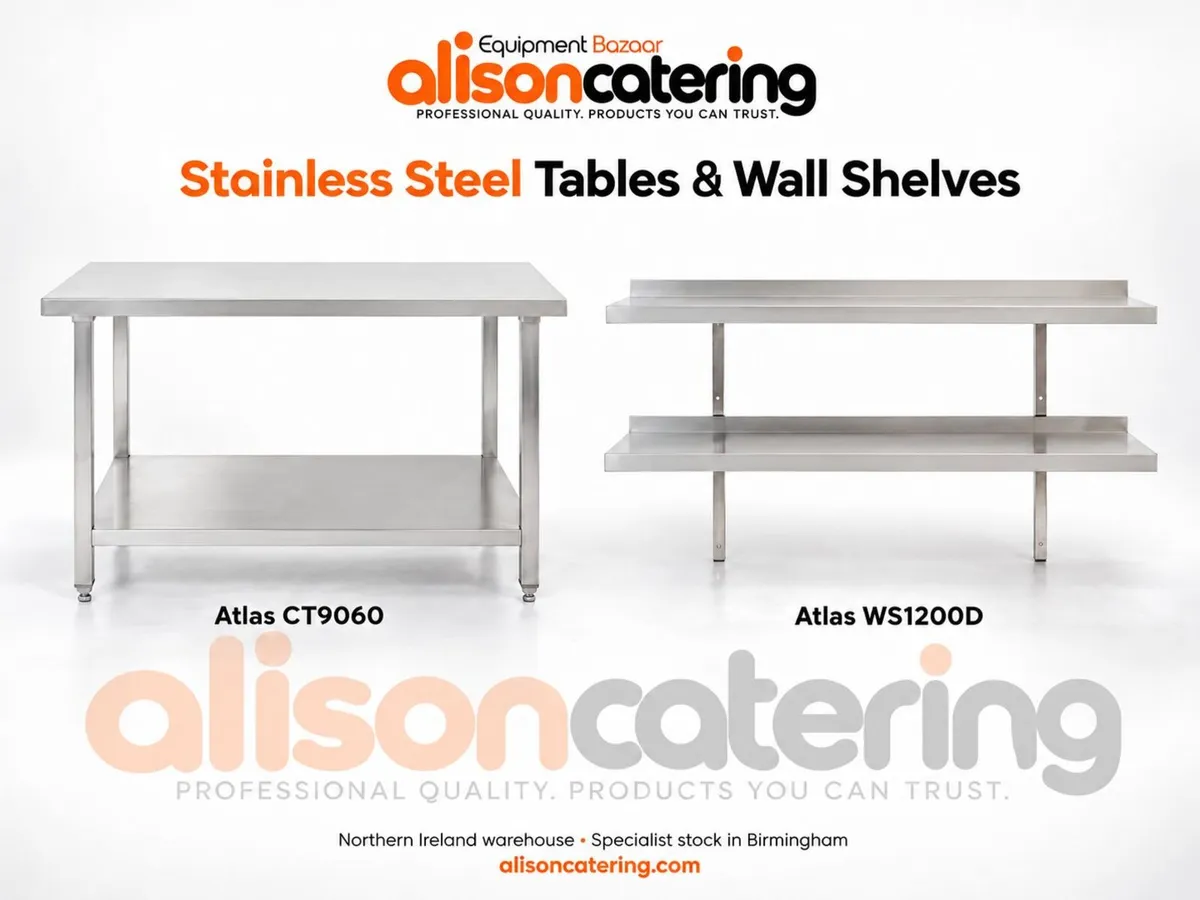 Stainless Steel Tables, Sinks & Shelving - Image 3