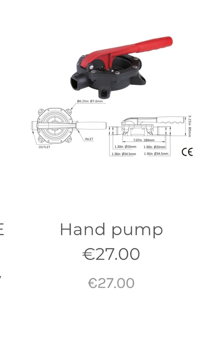 €27.00 Hand bilge pump