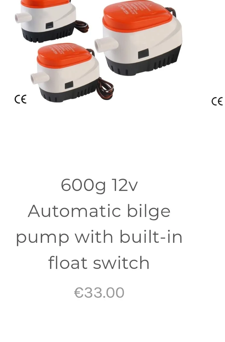 €33.00 Automatic Bilge pump 600 gph