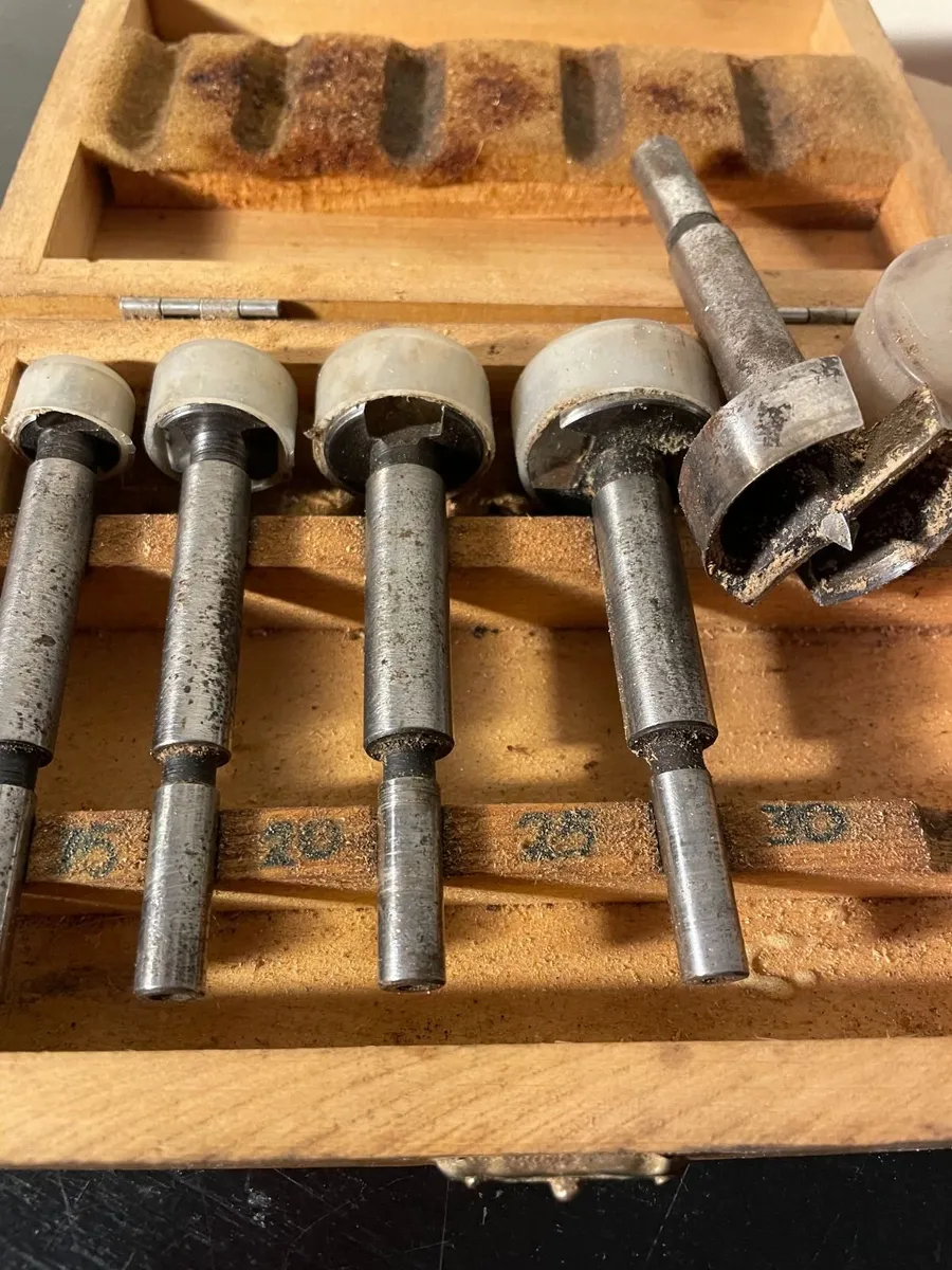 Vintage woodworking drill bit set 15mm-35mm - Image 2