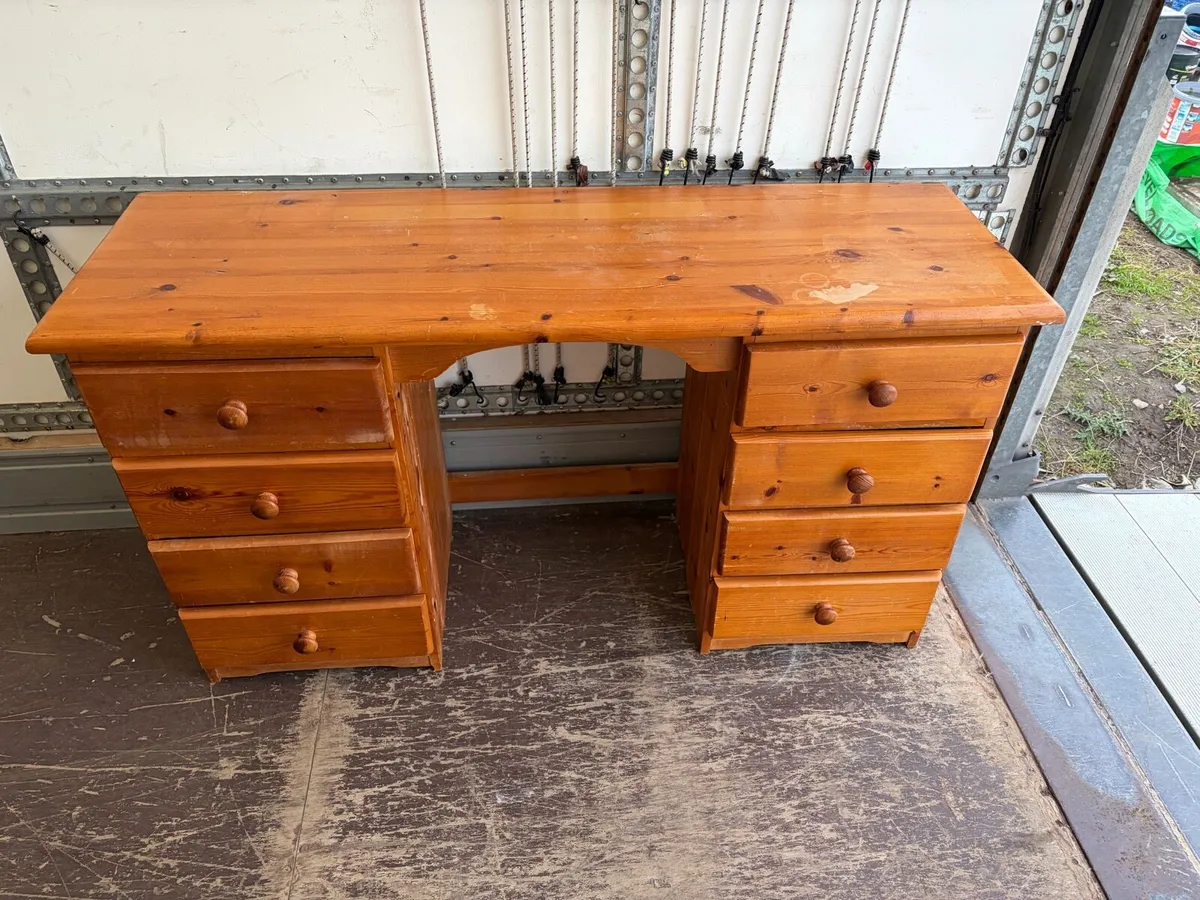 solid wooden study desk - Image 4