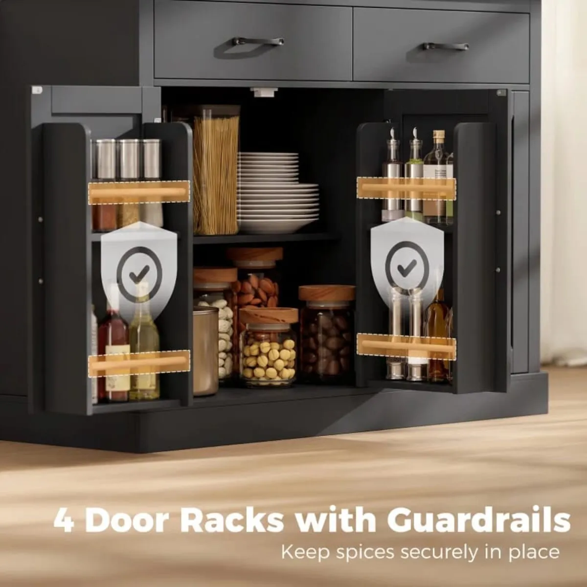 Tilt Out Trash Cabinet with Charging Station, Kitc - Image 3