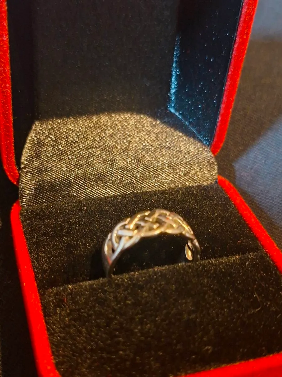 Sterling Silver Celtic Knot Ring made in Ireland - Image 3