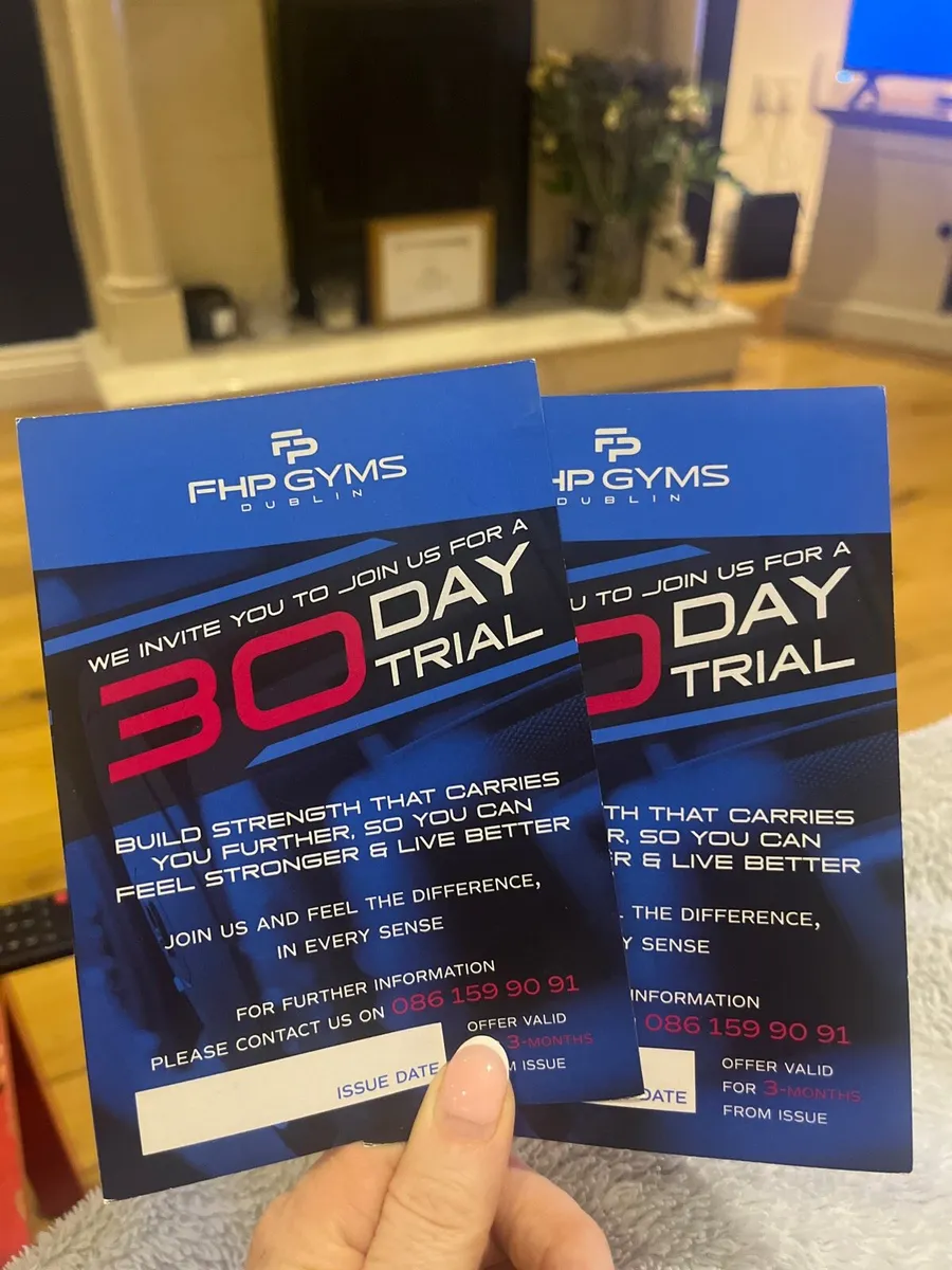 Two 30 day trial Gym Membership