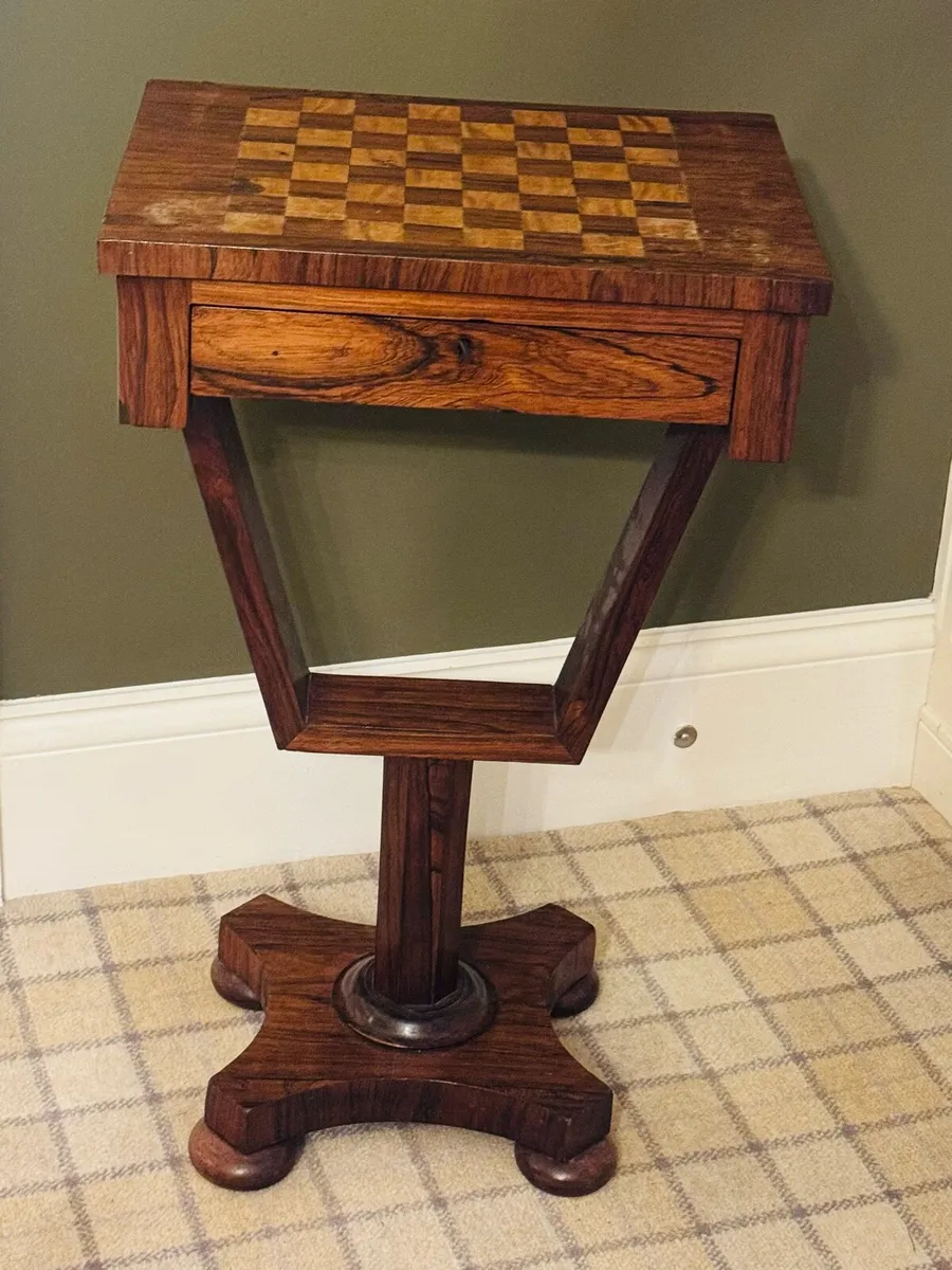 Quality antique Chess table - Image 2