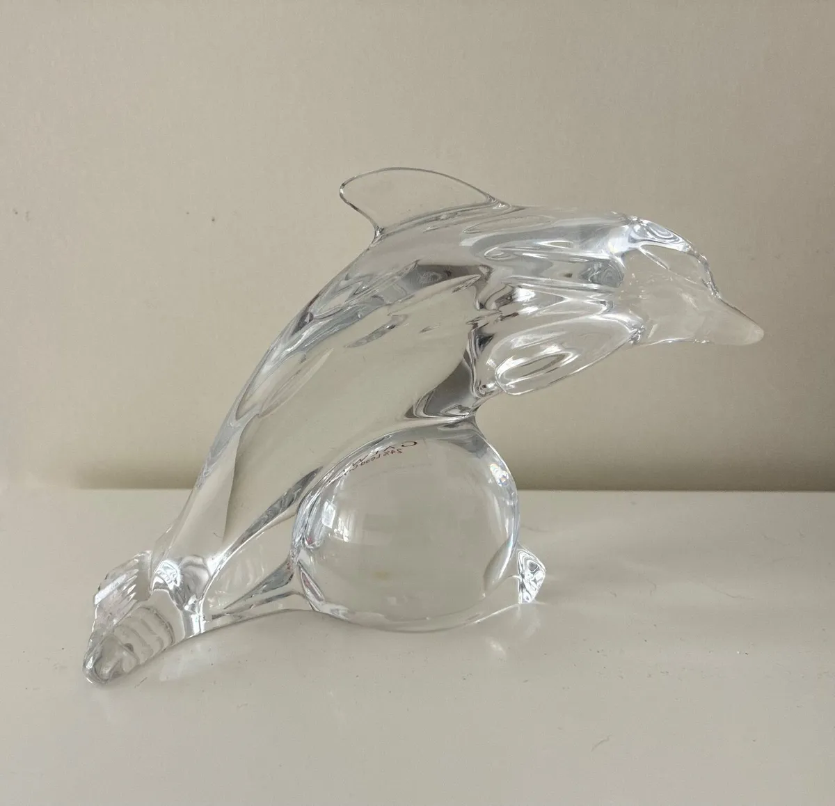 Vintage Galway Crystal Dolphin Figurine | 24% Lead - Image 1