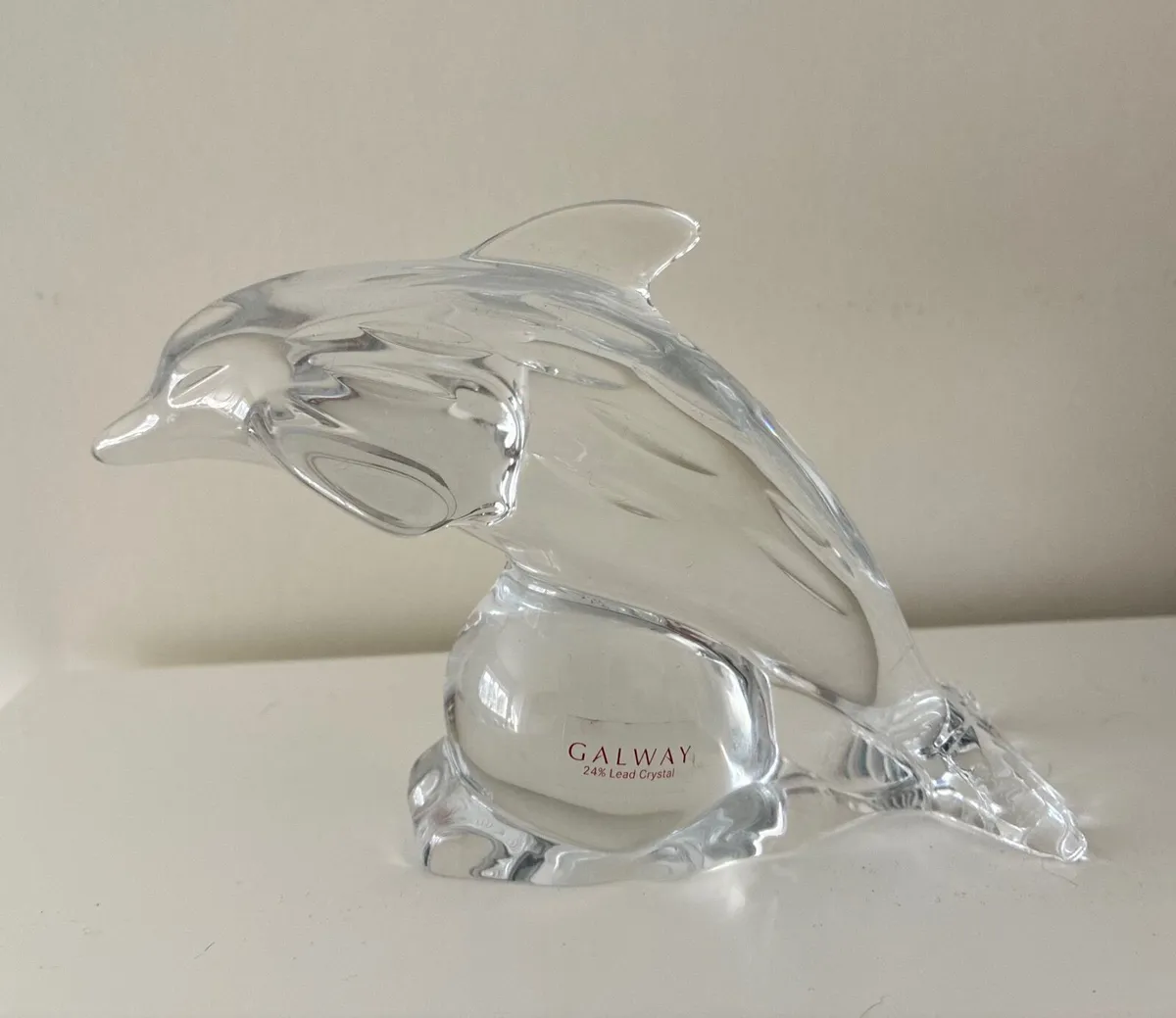 Vintage Galway Crystal Dolphin Figurine | 24% Lead - Image 2
