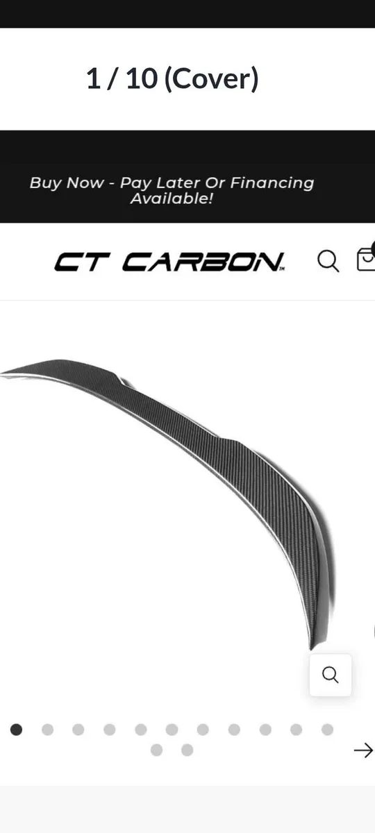Brand new CT Carbon fibre ducktail rear spoiler - Image 2