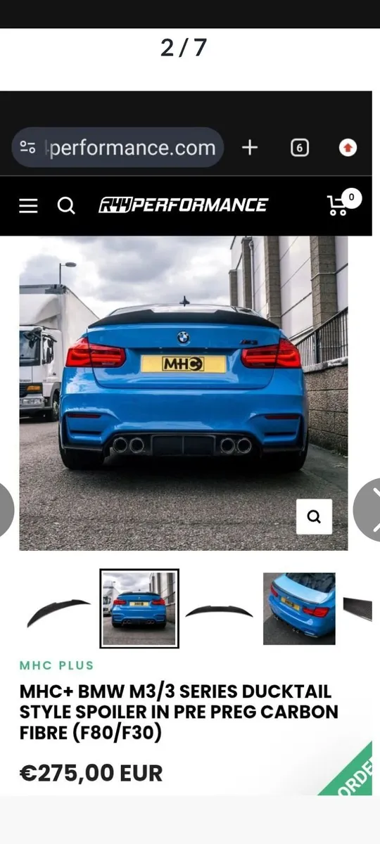 Brand new CT Carbon fibre ducktail rear spoiler - Image 1