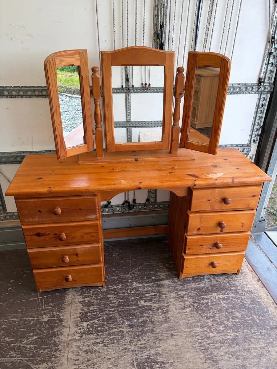 dressing table / study desk + mirror - Image 4