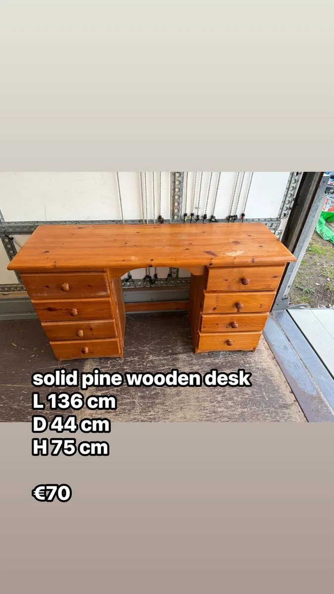 dressing table / study desk + mirror - Image 2
