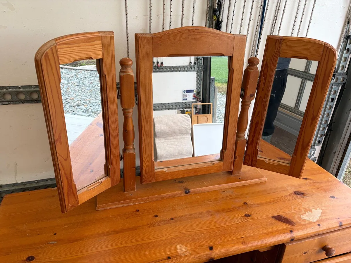 pine dressing table mirror - Image 2
