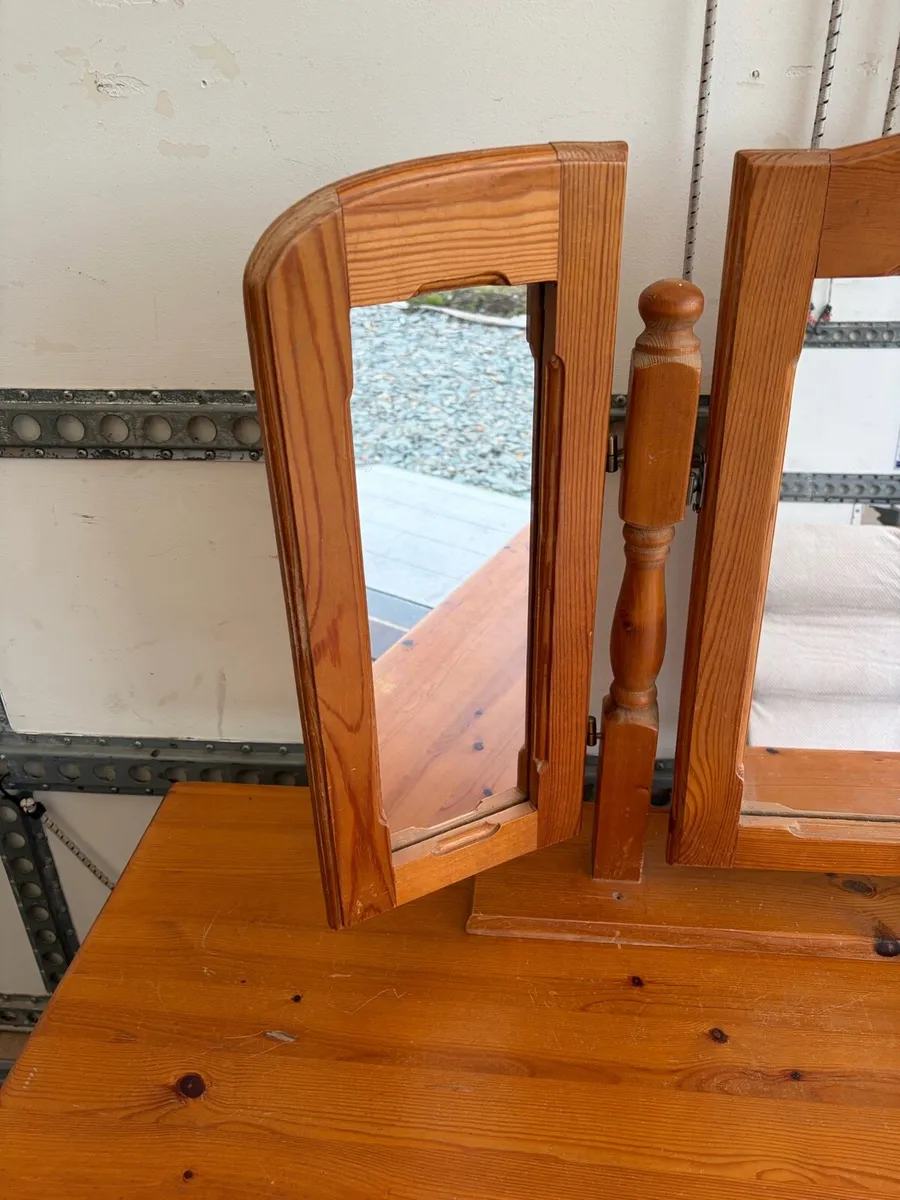 pine dressing table mirror - Image 4