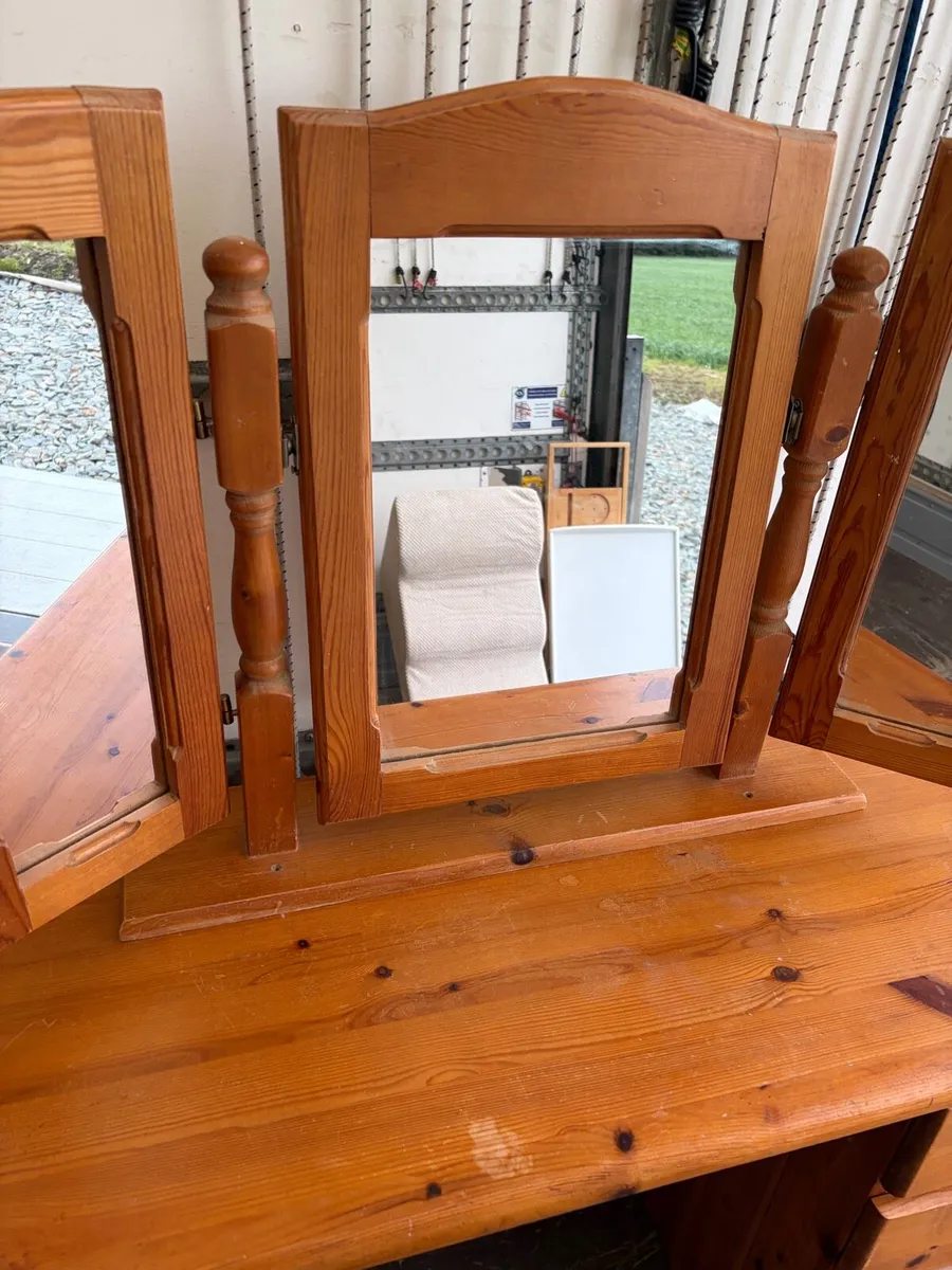 pine dressing table mirror - Image 3