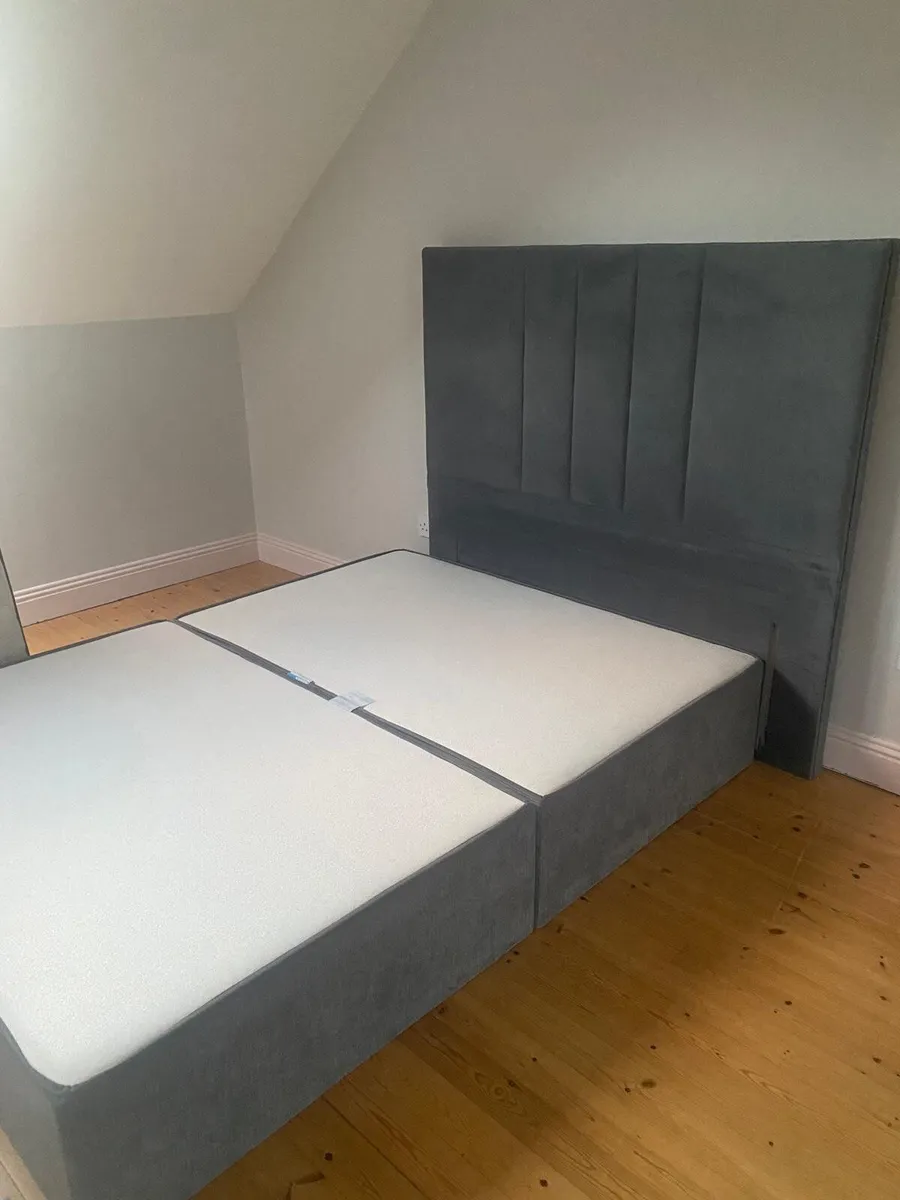 Divan bed frame and headboard - Kingsize - Image 3
