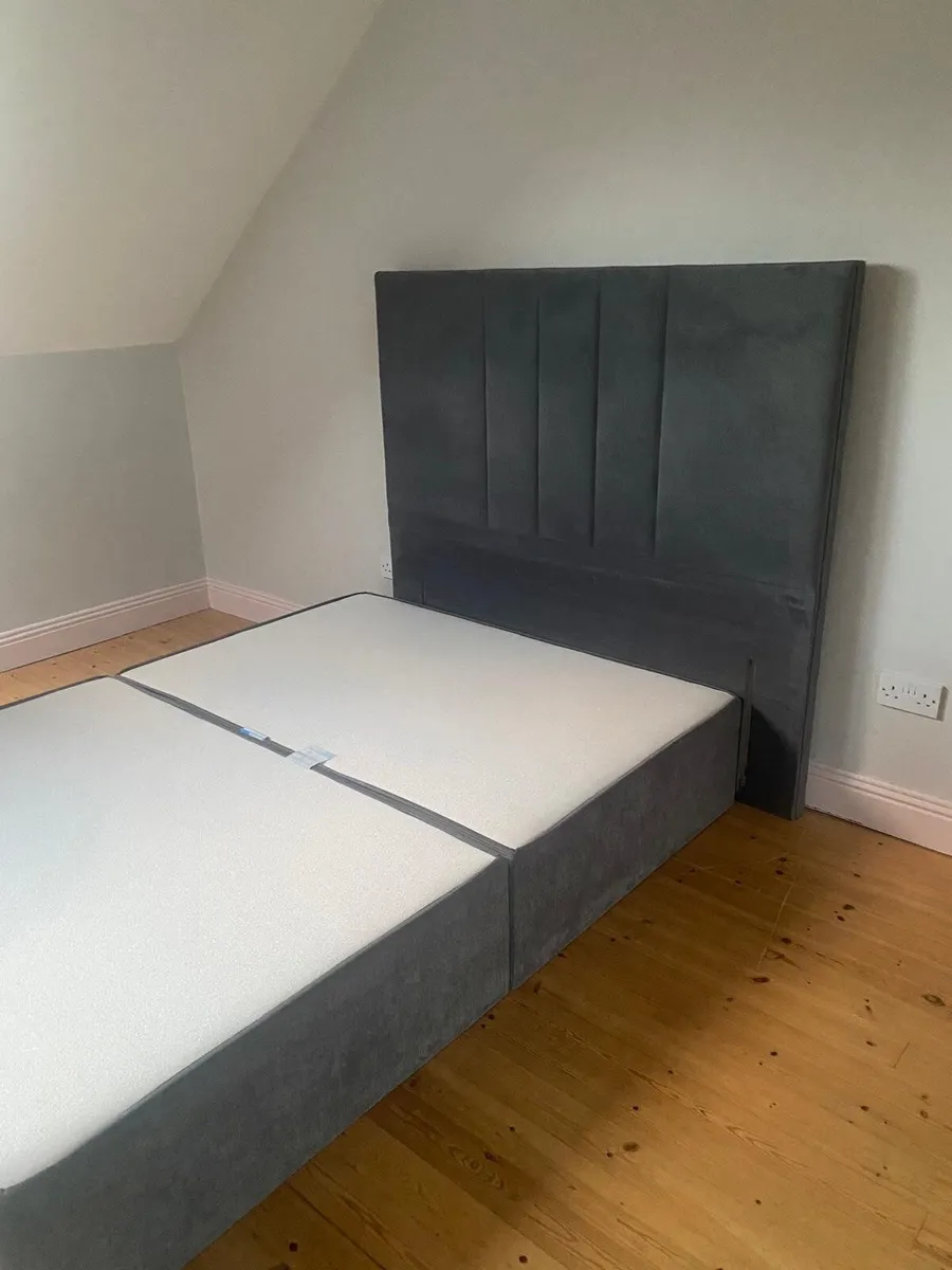 Divan bed frame and headboard - Kingsize - Image 2