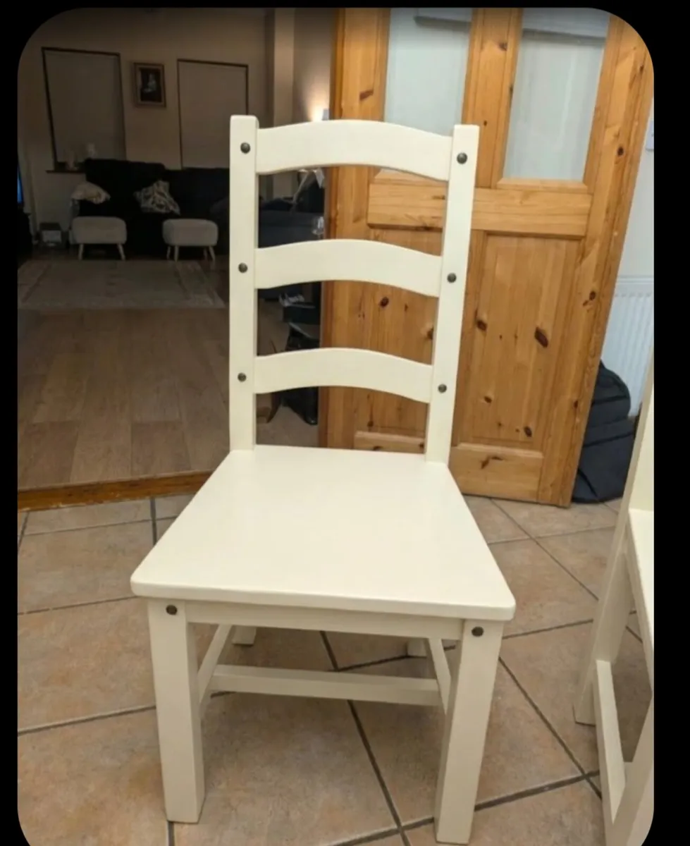 Six Solid wood chairs - Image 4