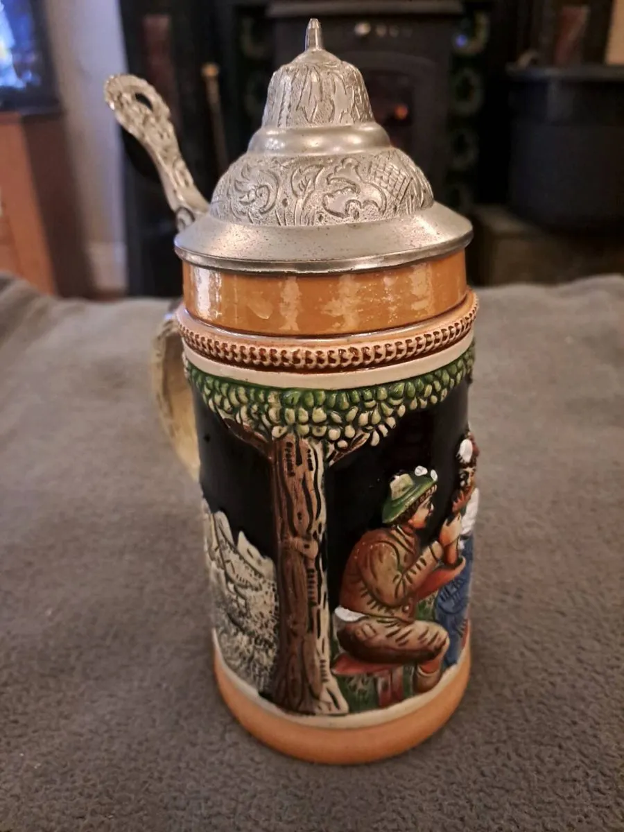 Vintage German Lidded Beer Stein – D.B.G.M. - Image 1