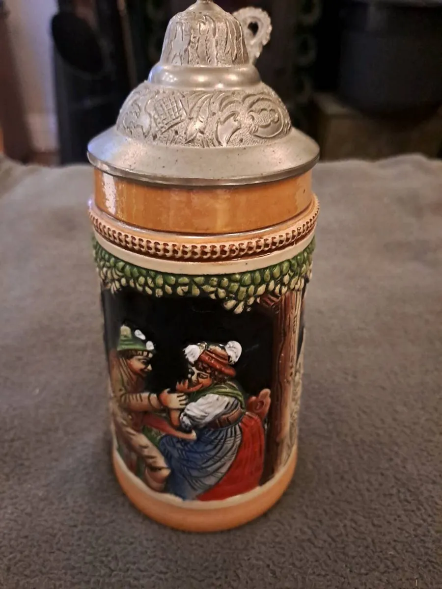 Vintage German Lidded Beer Stein – D.B.G.M. - Image 2