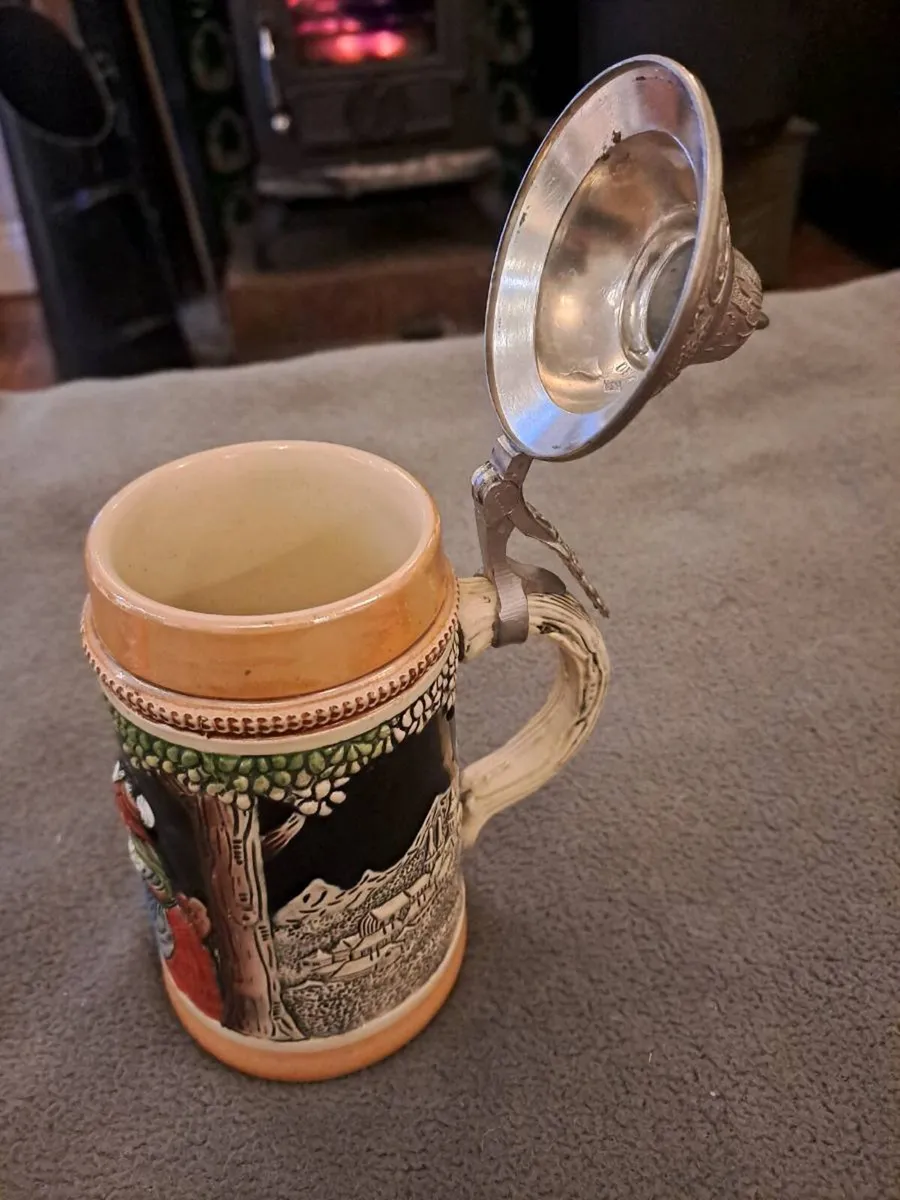 Vintage German Lidded Beer Stein – D.B.G.M. - Image 3