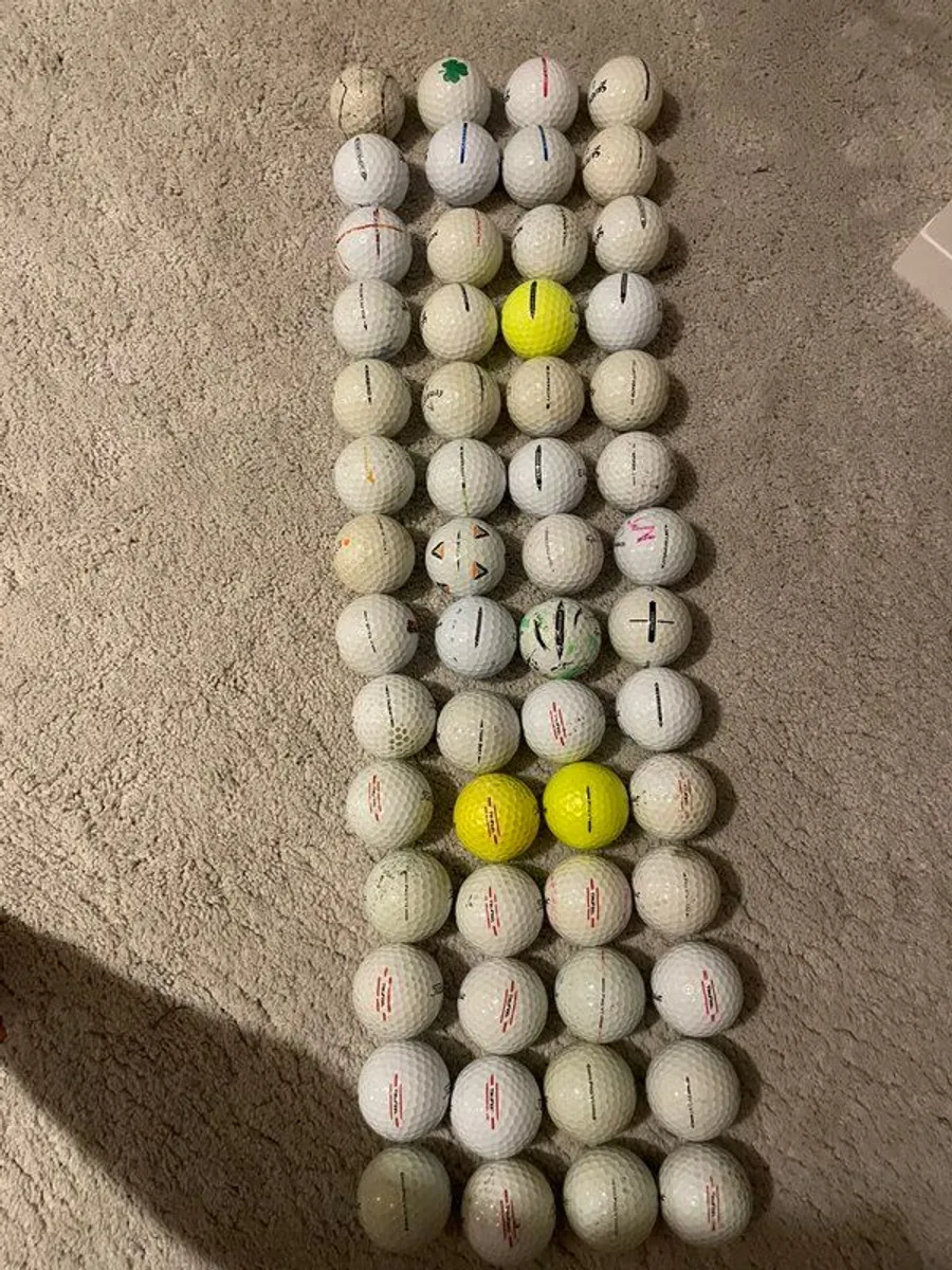 Golf balls - selected of 56 used mixed balls - Image 4