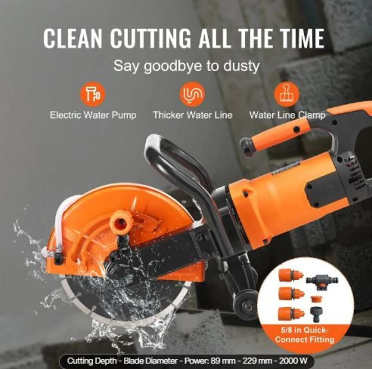 9"/22.9 cm Electric Concrete Saw - Image 1