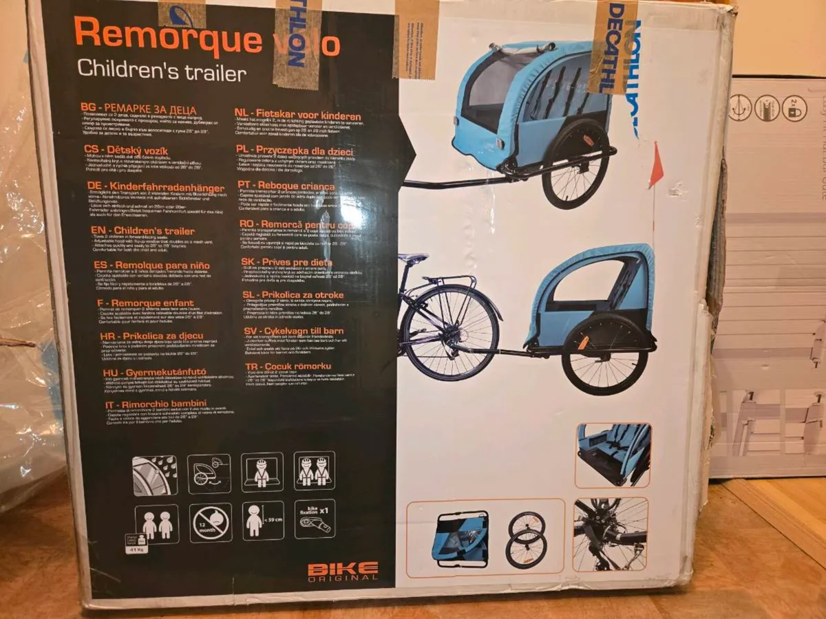 Children's bike trailer DECATHLON model RemorqueVè - Image 1