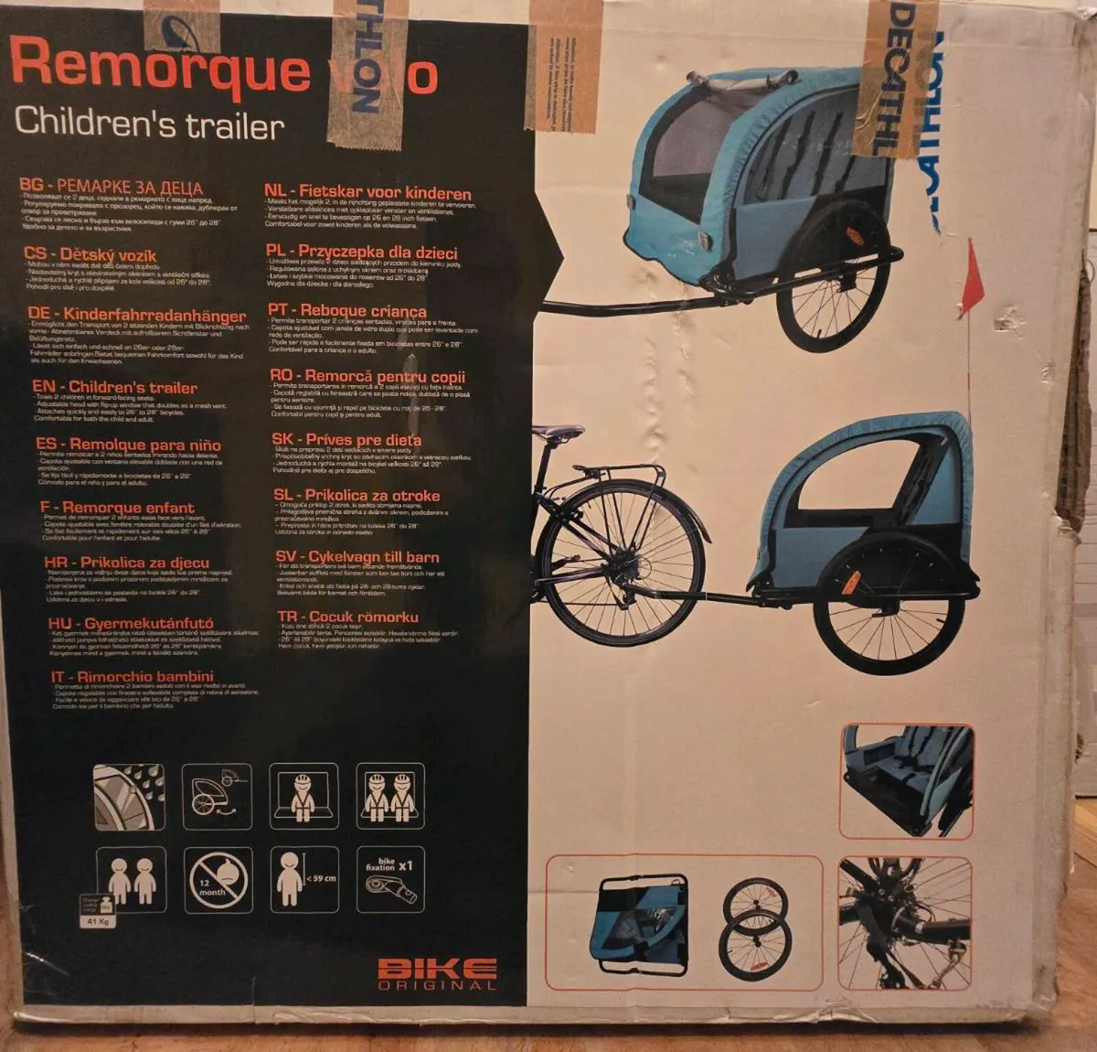 Children's bike trailer DECATHLON model RemorqueVè - Image 2