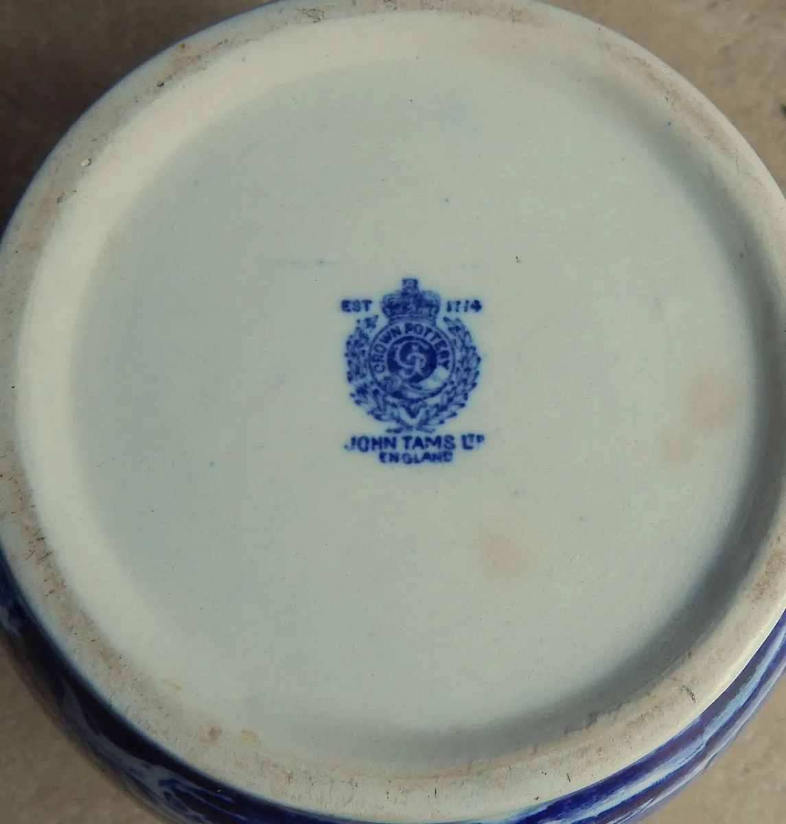 2 John Tams Vintage Blue & White Ceramic Jugs - Image 4