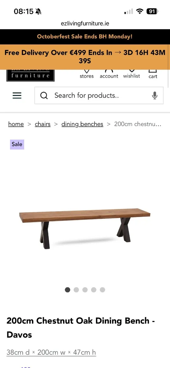 Dining table and bench - Image 3