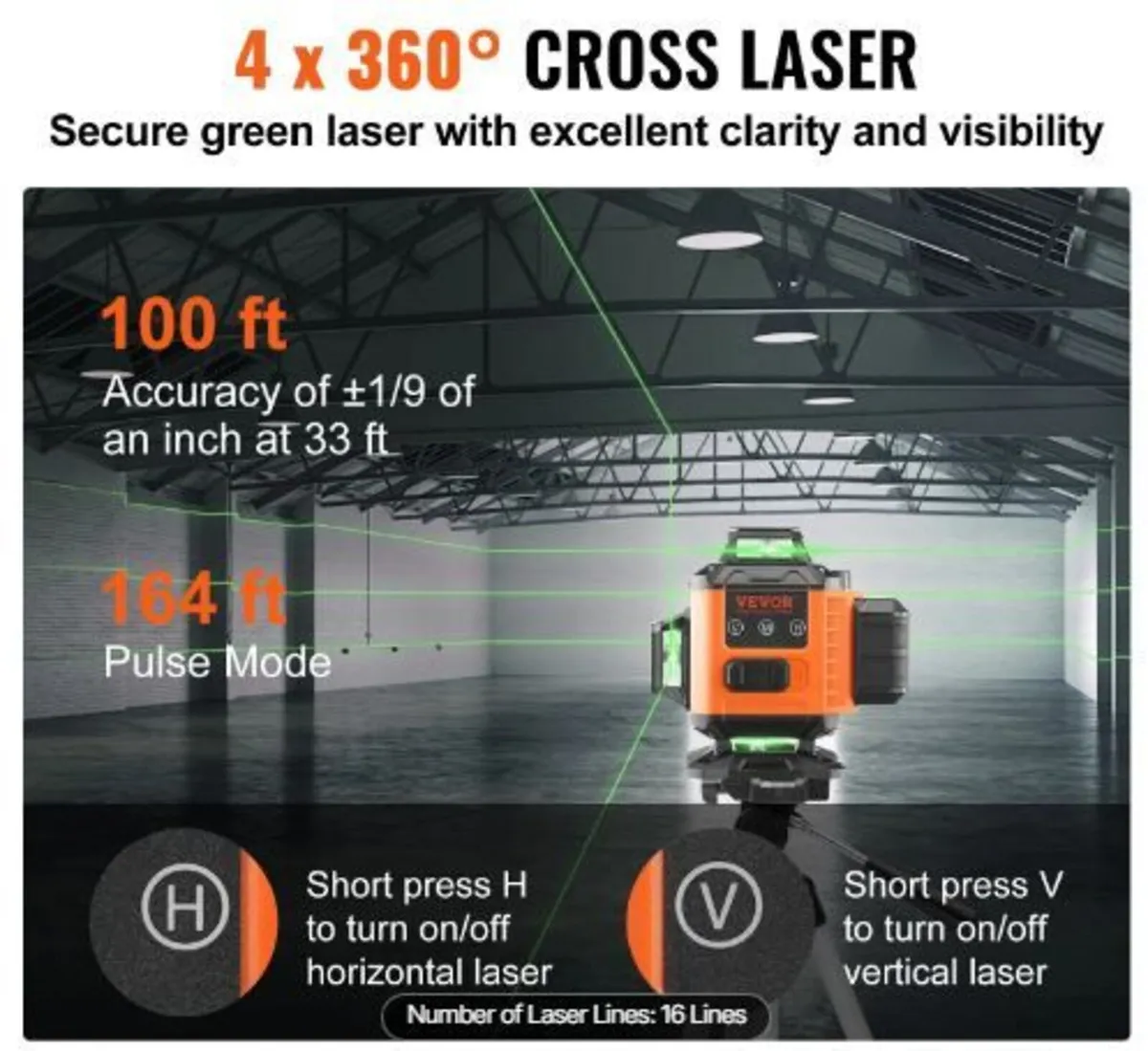 Laser Level 3048 cm Green Cross Line Self - Image 2