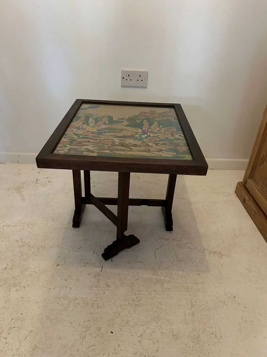 Vintage Art Deco Folding Fire Screen & Table - Image 2